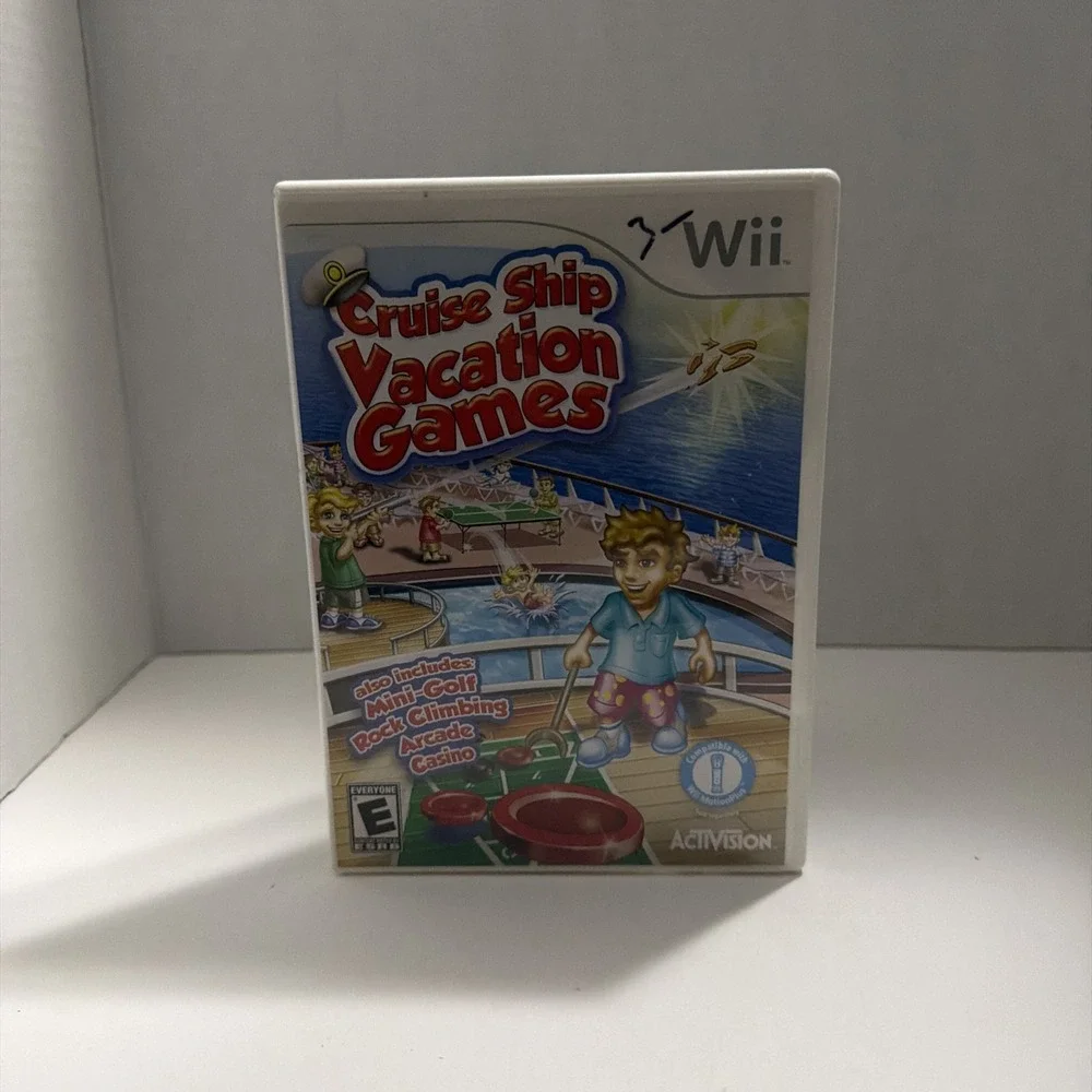 Cruise Ship Vacation Games Nintendo Wii Activision Complete CIB Mini-Golf Arcade